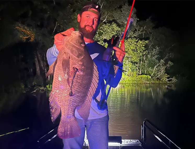 tilapia on a central florida bowfishing charter